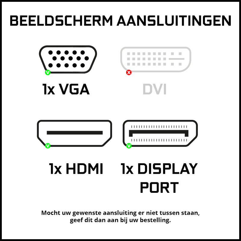 ScreenON - Gaming Set - P2 (GamePC + 27 Inch Monitor + Toetsenbord + Muis)