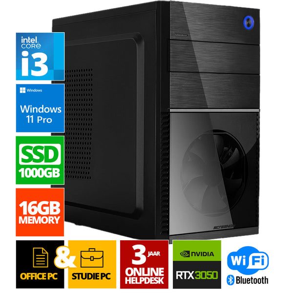 Intel complet PC | Intel Core i5 | 16 Go DDR4 | 1 TB SSD - NVME | RTX 3050 | Windows 11 Pro