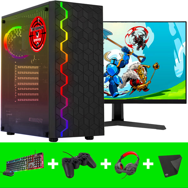 Screenon - Set de jeu - K2 - Intel G6900 - 240 Go M.2 SSD - UHD Graphics 710 - WiFi - (GamePC + moniteur de 27 pouces + clavier + souris)