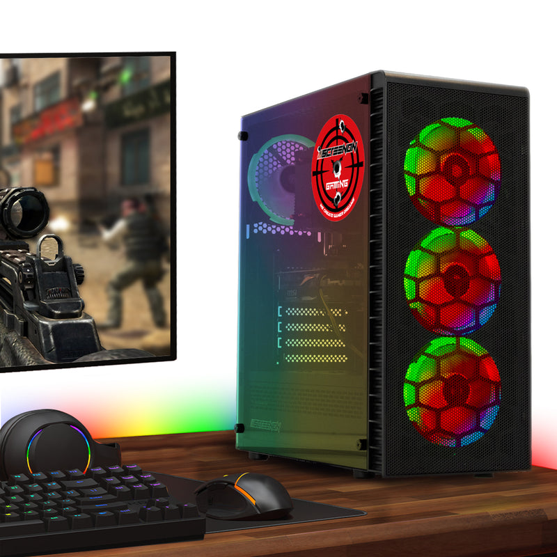 ScreenON - Game Computer / Gaming PC - Ryzen 5 - 512GB SSD - 16GB RAM - GTX 1650 - Game PC TX88793 - Windows 11