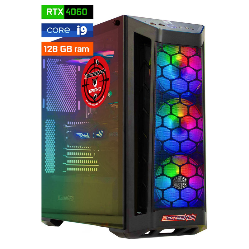 ScreenON - Game Computer / Gaming PC - Intel Core i9 - 4TB M.2 SSD - 128GB RAM - RTX 4060 - Game PC TX46292 - Windows 11