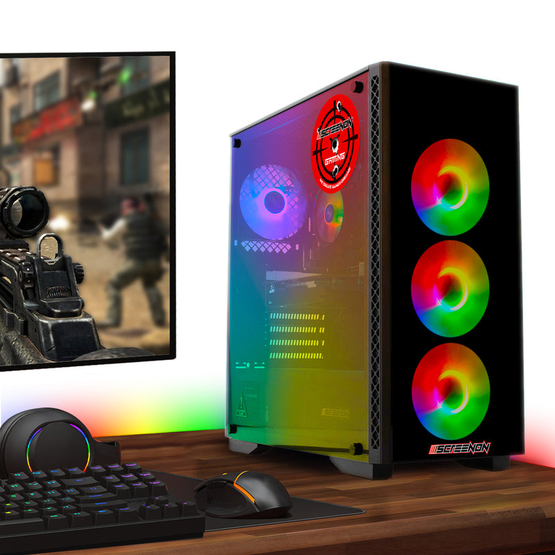 Screenon - jeu de jeu T46187 -S3 (GamePc.T46187 + moniteur de 27 pouces + clavier + souris)