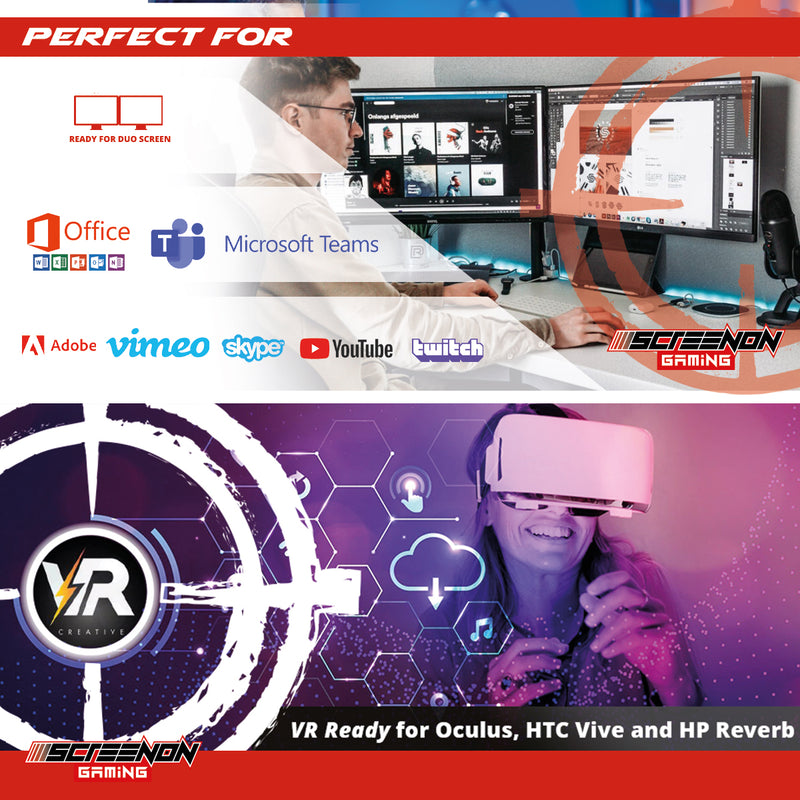 ScreenON - Game PC - Intel Core i7 - 1TB SSD + 3TB HDD - RTX 3060 - Ripper - GamePC.Y12148