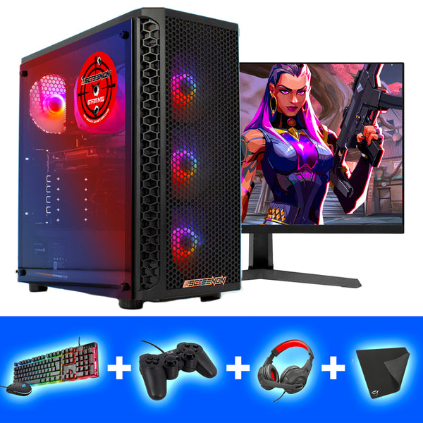 Screenon - Set de jeu Y24684 -W1 (GamePC.Y24684 + Moniteur de 24 pouces + clavier + souris)