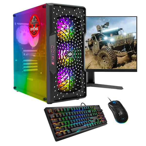 Screenon - Set Gaming - Y52184 - V2 (GamePC.Y52184 + moniteur de 27 pouces + clavier + souris)