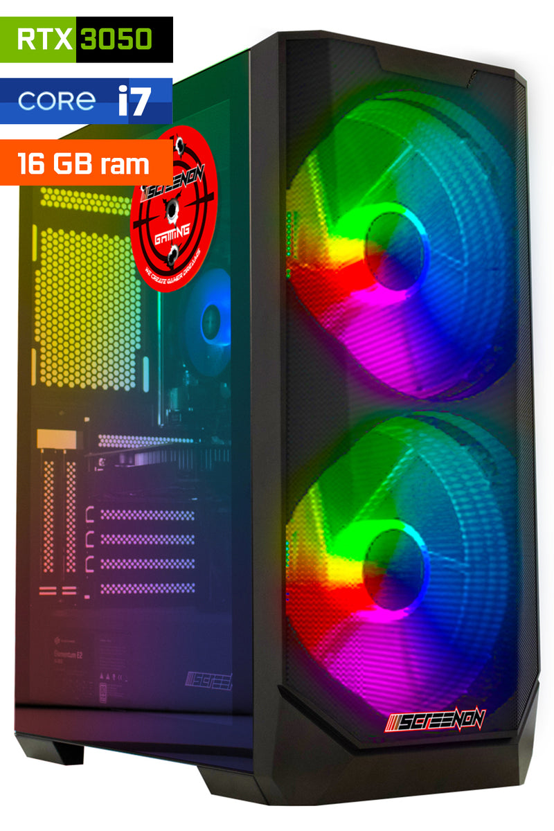 Screenon - Intel Core i7 - 1TB M.2 SSD - 16 Go de RAM - GeForce RTX 3050 - Game PC E723163 - WiFi