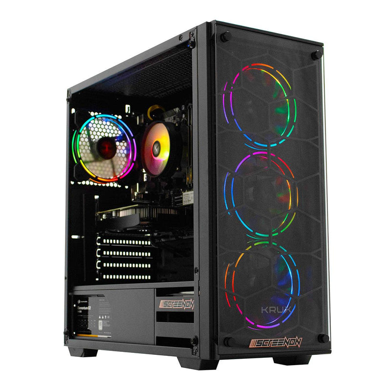 AMD Ryzen 3 2200G Allround Game Computer / Gaming PC - GeForce GTX 1050 Ti 4GB - 8GB RAM - 1TB HDD - WiFi - ScreenOn