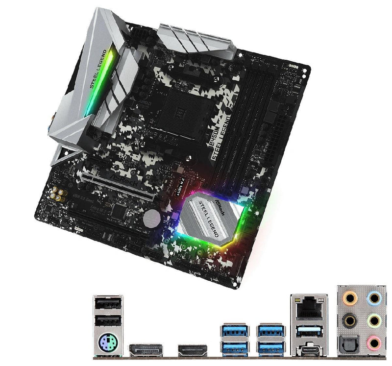ASRock B450M Steel Legend - B450 Socket AM4 Micro-ATX - Moederbord - ScreenOn