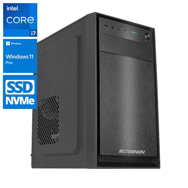 Intel Compleet PC | Intel Core i7 | 16 GB DDR4 | 500GB SSD - NVMe | GTX 1660 | Windows 11 Pro - ScreenOn