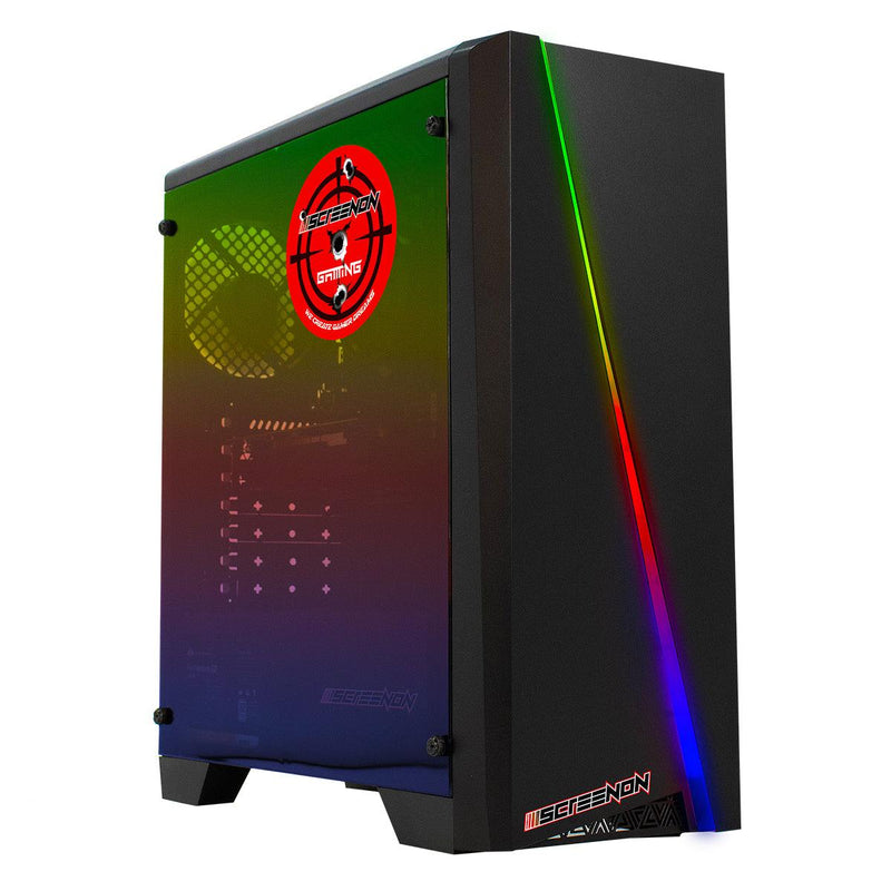 ScreenON - Game Computer / Gaming PC - Ryzen 5 - 1TB M.2 SSD - 16GB RAM - RTX 3050 - Game PC TX89415 - Windows 11 - ScreenOn