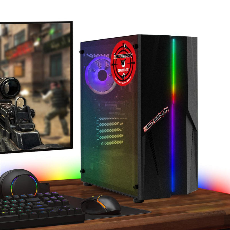 ScreenON - Game Computer / Gaming PC - Ryzen 5 - 500GB M.2 SSD - 16GB RAM - Radeon RX 550 - Game PC TX87418 - Windows 11 - ScreenOn