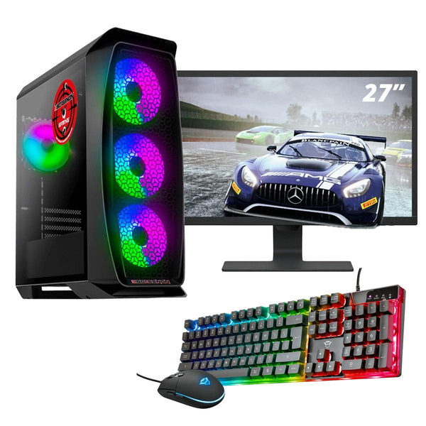 ScreenON - Gaming Set - Colour Maniac - V2 (GamePC + 27 Inch Monitor + Toetsenbord + Muis) - ScreenOn