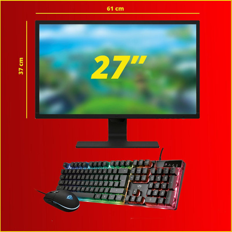 ScreenON - Gaming Set - P2 (GamePC + 27 Inch Monitor + Toetsenbord + Muis) - ScreenOn
