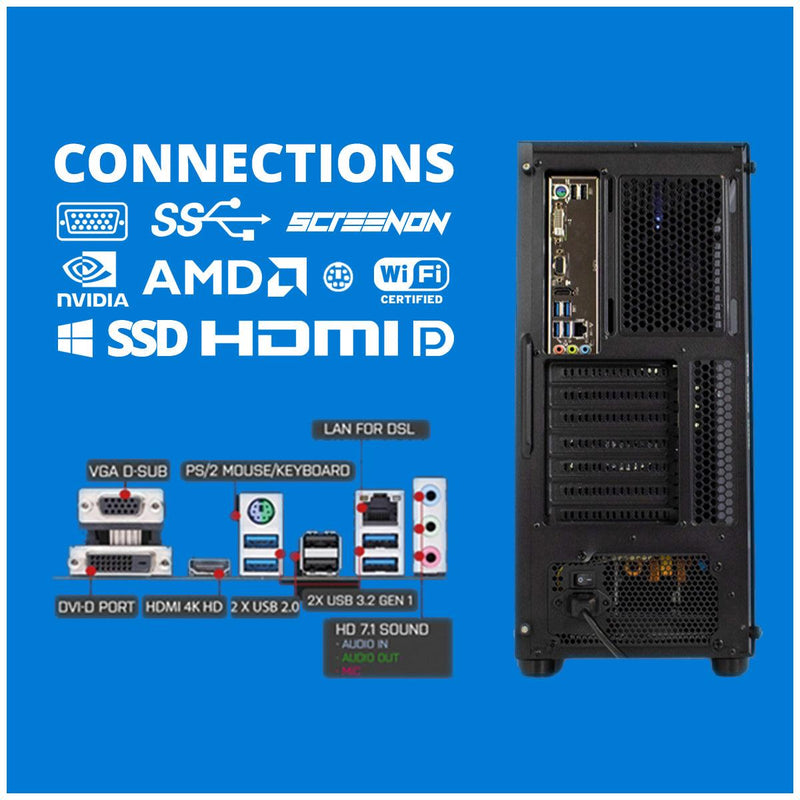 ScreenON - Intel Core i5 - 240GB M.2 SSD - GTX 1660 - Home/OfficePC.Z52041 - ScreenOn