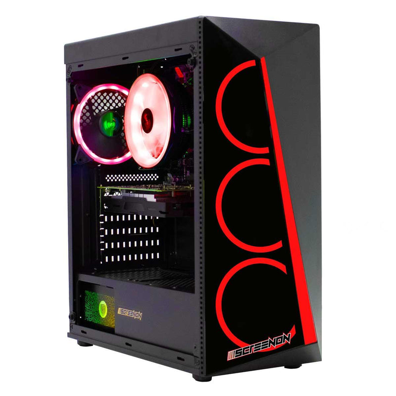ScreenON – Night Shark - Ryzen 5 - 1TB SSD + 3TB HDD - GTX 1650 – GamePC.V32328 - WiFi - ScreenOn