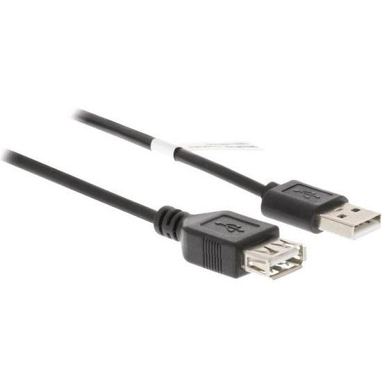 Volumekorting!!! 50 x USB verlengkabel - 1 meter - Zwart - ScreenOn